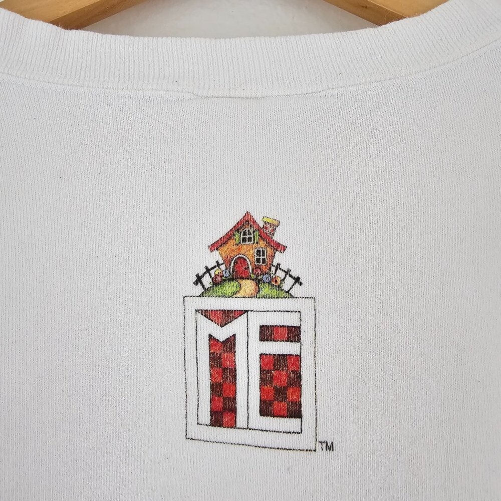 VTG 90s Hanes Sz M Mary Engelbreit Put Your Heart In It Sweatshirt Valentine Luv - Picture 4 of 13
